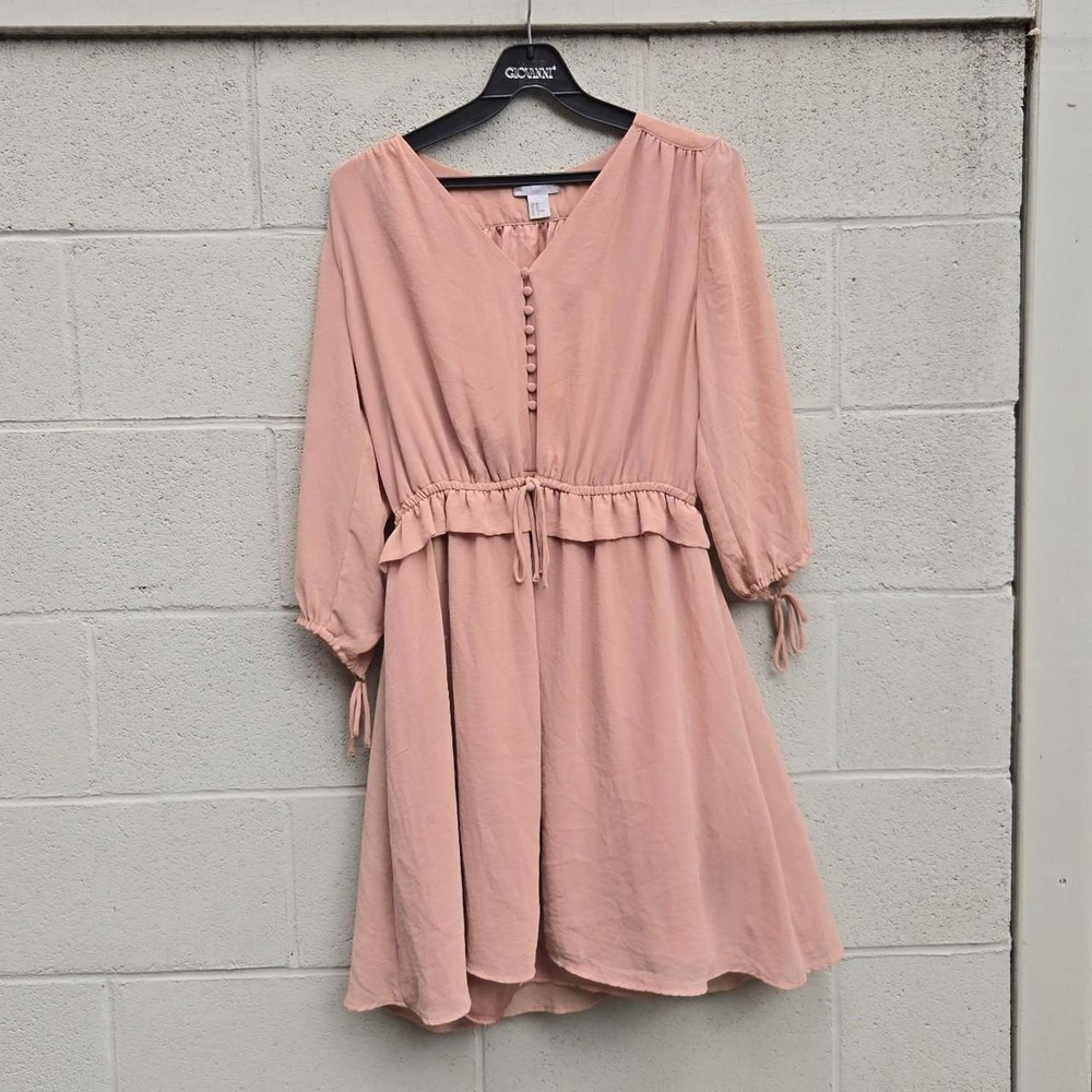 H&M Blush Long Sleeve Dress